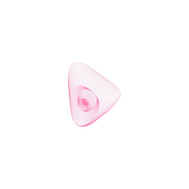 Elemento de líneas abstractas rosadas