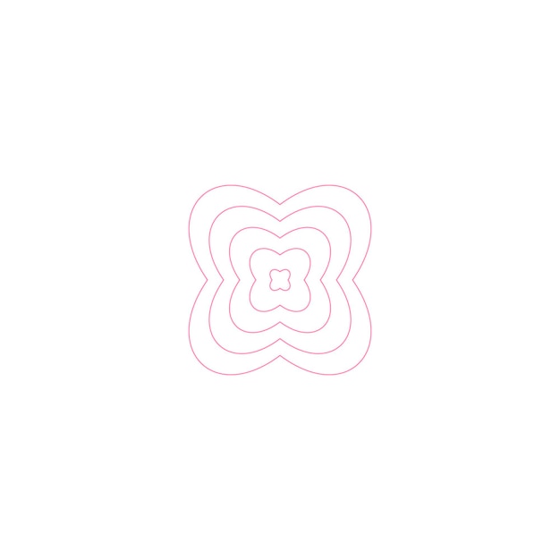 Elemento de líneas abstractas rosadas