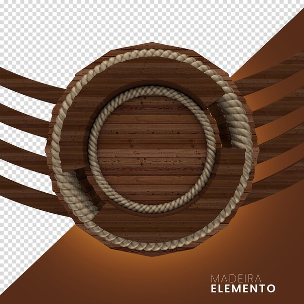 PSD elemento de madera 3d