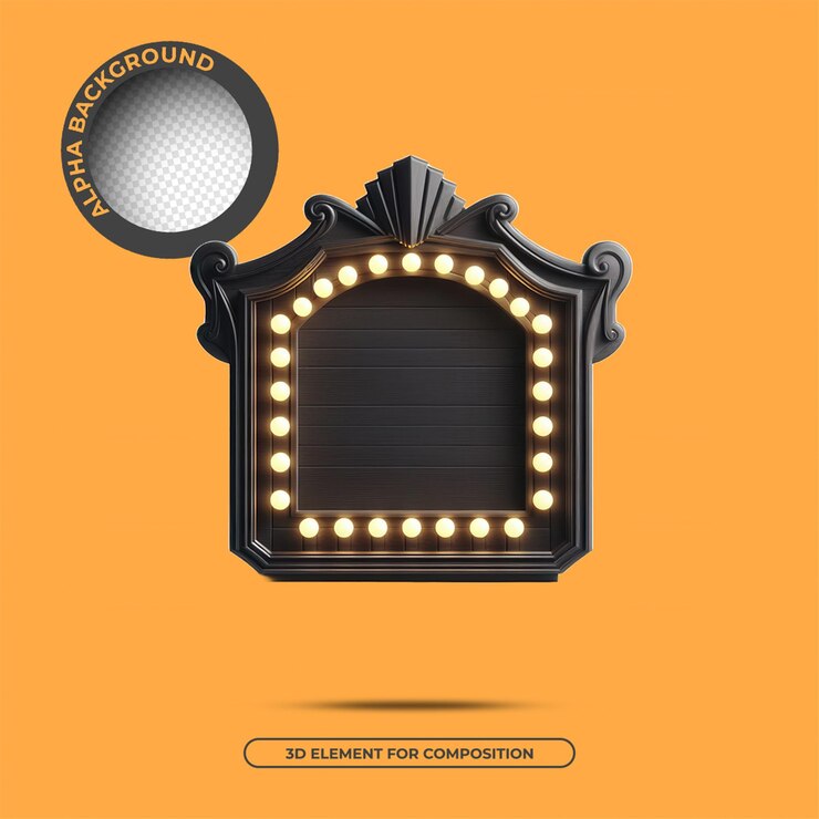 PSD elemento de madera elemento 3d para la composición
