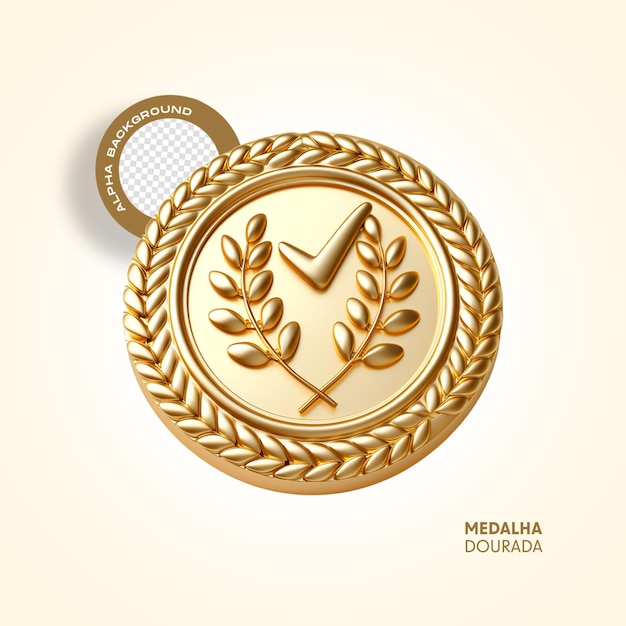 PSD elemento-medaille der dourada