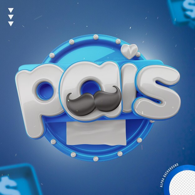Elemento para composição Pais 3d render isolado