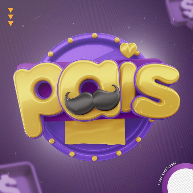 Elemento para composição Pais 3d render isolado