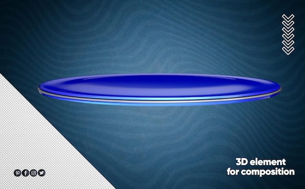 Elemento PSD 3D para composición cifra molduras