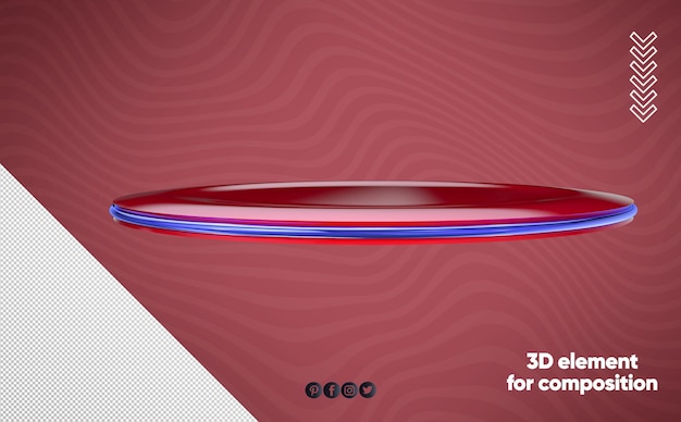 Elemento PSD 3D para composición