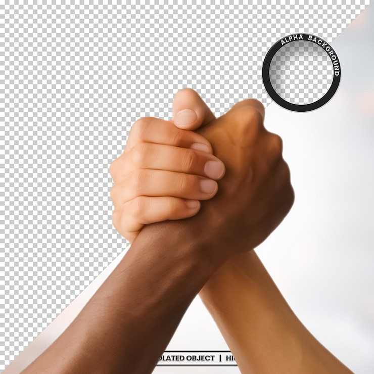 PSD el elemento psd del apretón de manos del puño png