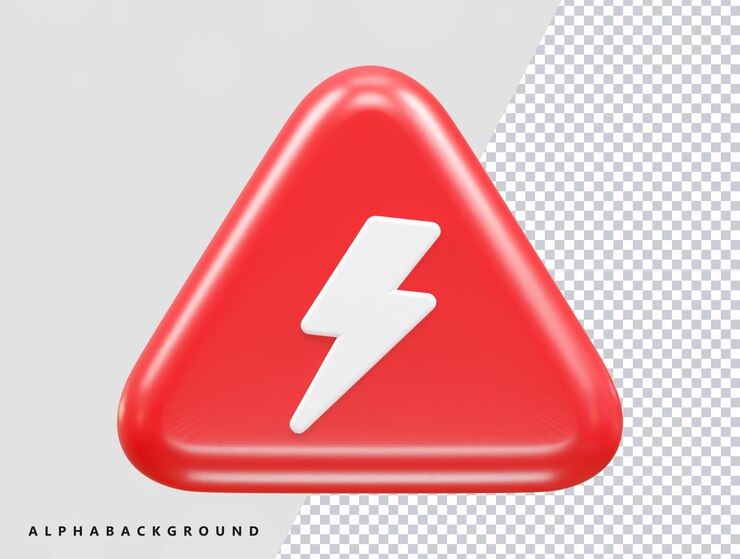 PSD elemento de representación 3d de ilustración de vector de icono de energía