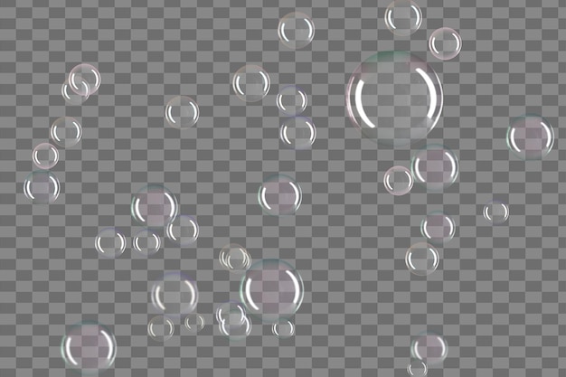 Elemento trasparente a bolle di sapone