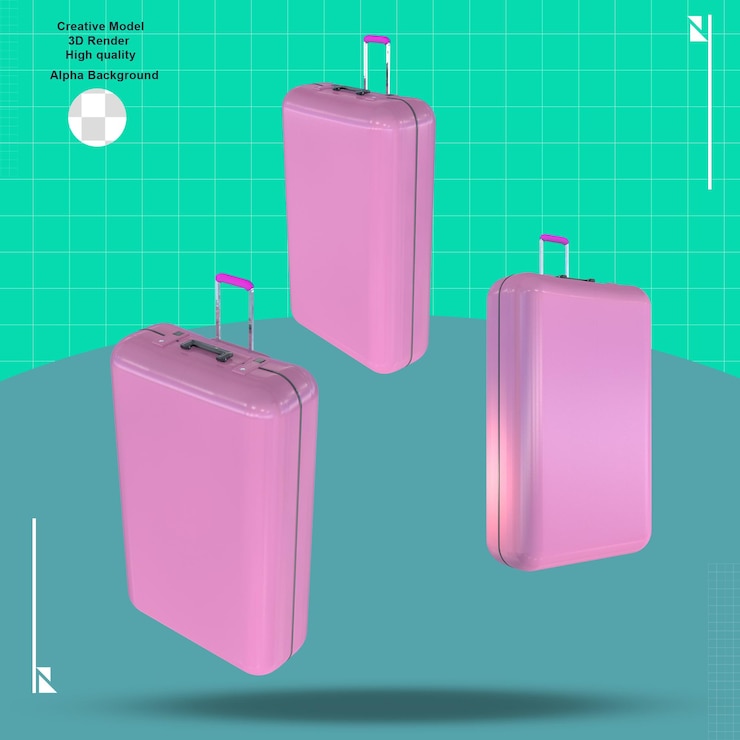 PSD elemento valigia 3d per il design