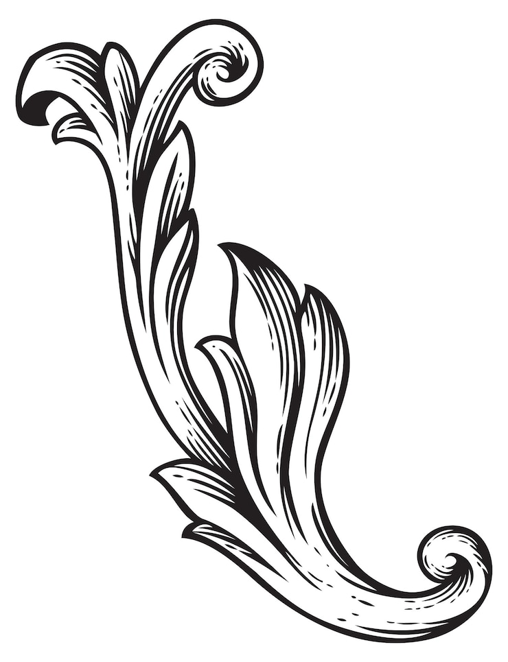 PSD elemento vintage barocco per il design