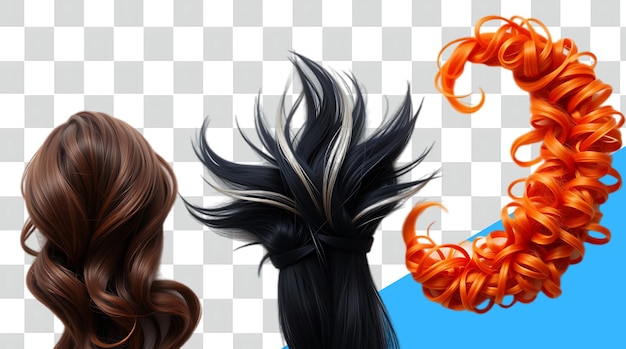 Elementos 3D en un fondo blanco transparente PSD