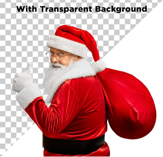 Elementos de Decoração de Natal de Papai Noel isolados PNG PSD em fundo transparente