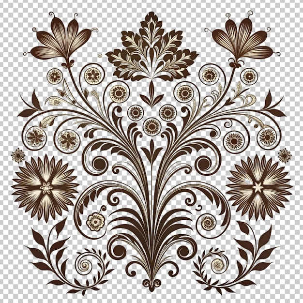 elementos de design floral divisórias vintage em preto