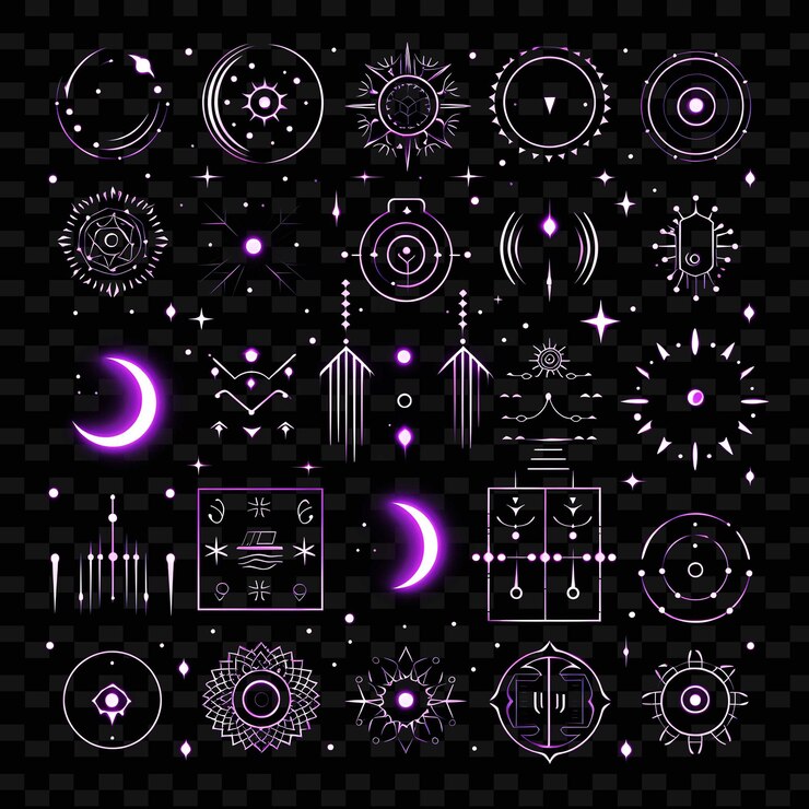 PSD elementos de design moderno de linha de neon criativos para obras de arte vibrantes e cativantes y2k shapes.