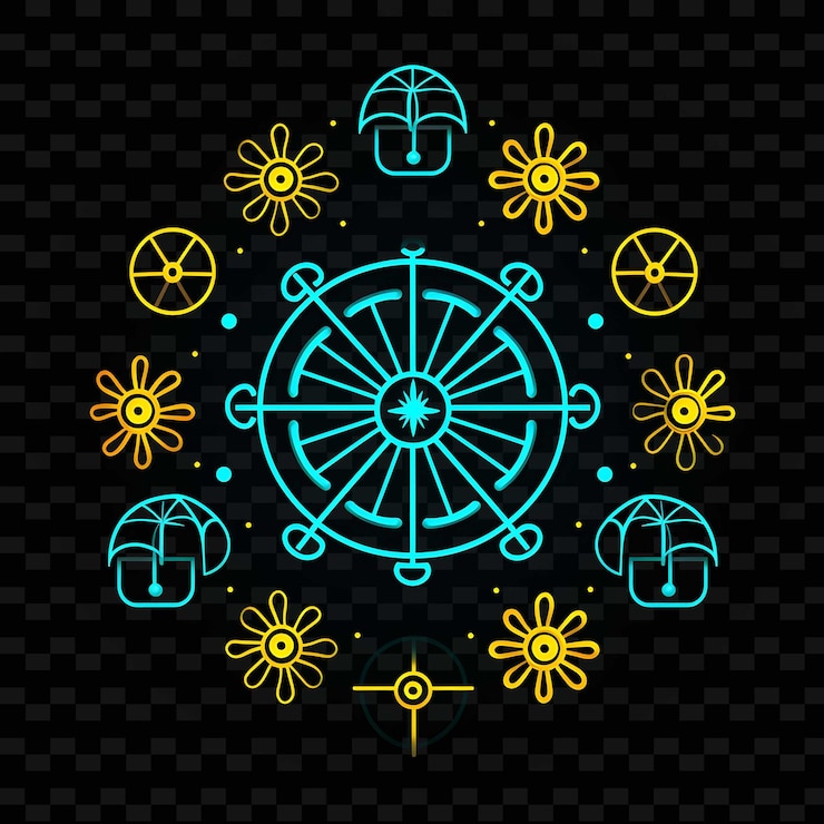 PSD elementos de design moderno de linha de neon criativos para obras de arte vibrantes e cativantes y2k shapes.