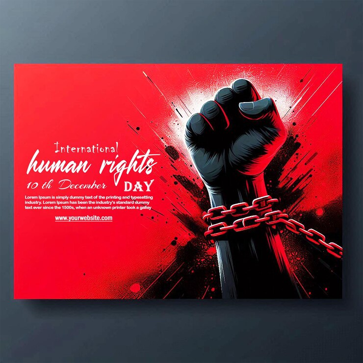Elementos de diseño para los carteles del Día Internacional de los Derechos Humanos