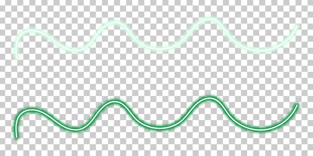 Elementos de diseño de conjunto de líneas de neón coloridas