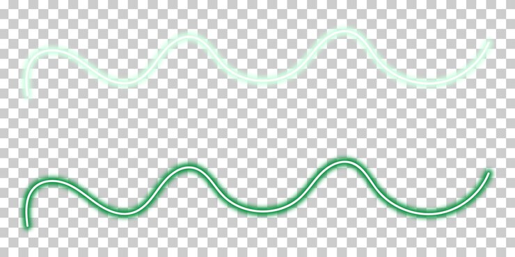 PSD elementos de diseño de conjunto de líneas de neón coloridas
