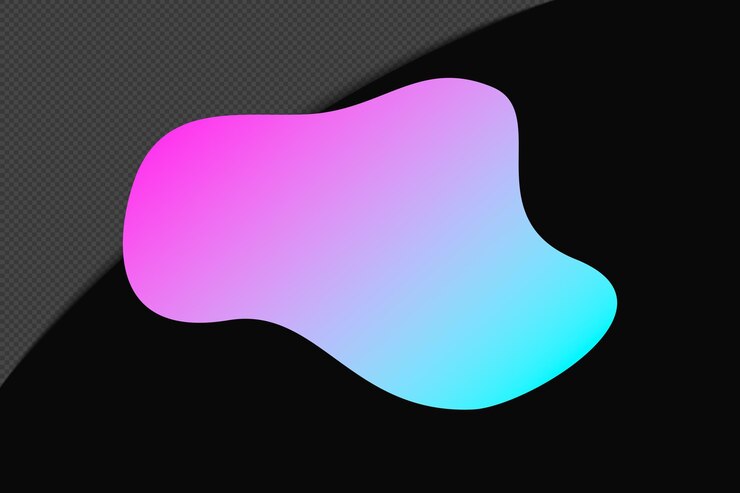PSD elementos de gradiente de forma abstracta con diseño psd de plantilla de colores de colores pastel