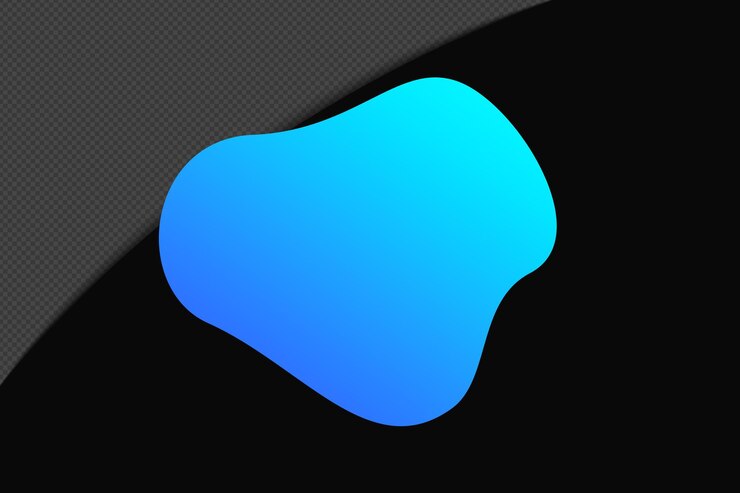 PSD elementos de gradiente de forma abstracta con plantilla de color azul diseño psd png
