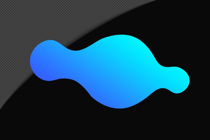 PSD elementos de gradiente de forma abstracta con plantilla de color azul diseño psd png