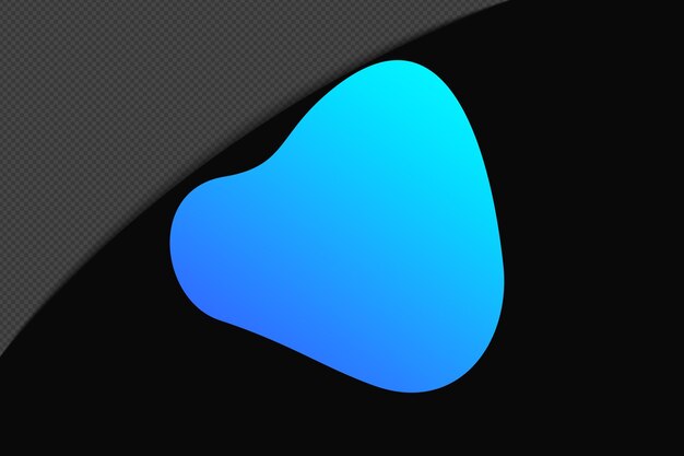 Elementos de gradiente de forma abstracta con plantilla de color azul diseño psd png
