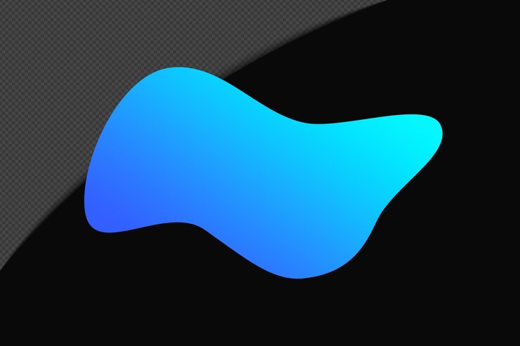 PSD elementos de gradiente de forma abstracta con plantilla de color azul diseño psd png
