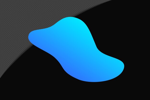 Elementos de gradiente de forma abstracta con plantilla de color azul diseño psd png