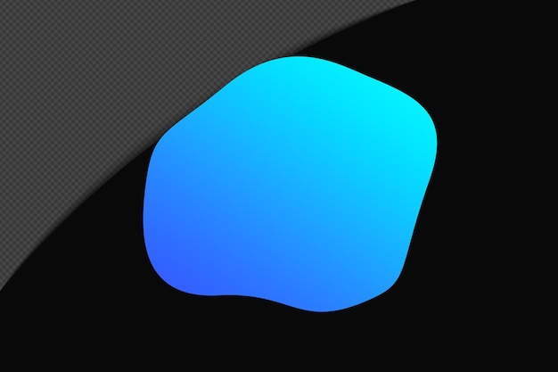 Elementos de gradiente de forma abstracta con plantilla de color azul diseño psd png