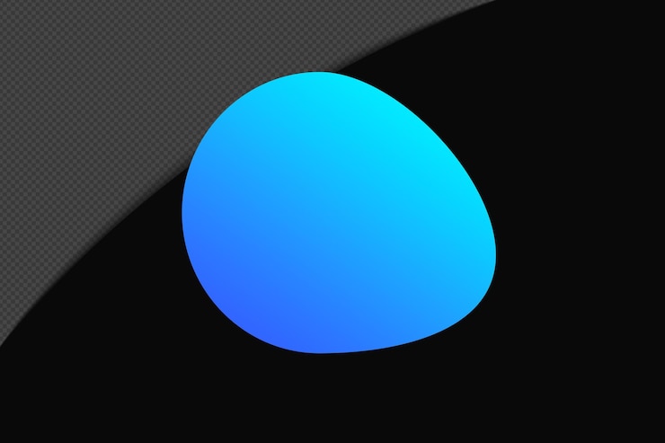 PSD elementos de gradiente de forma abstracta con plantilla de color azul diseño psd png