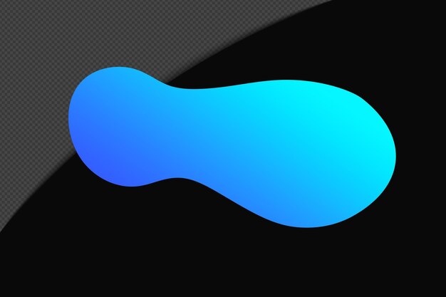 Elementos de gradiente de forma abstracta con plantilla de color azul diseño psd png