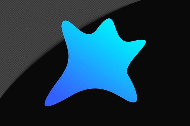 PSD elementos de gradiente de forma abstracta con plantilla de color azul diseño psd png