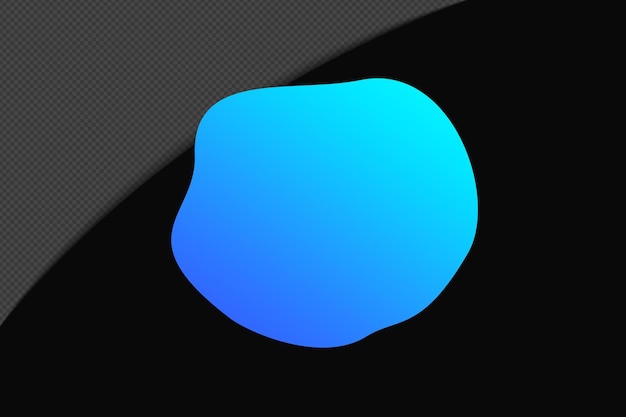 Elementos de gradiente de forma abstracta con plantilla de color azul diseño psd png
