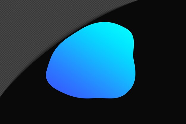 Elementos de gradiente de forma abstracta con plantilla de color azul diseño psd png
