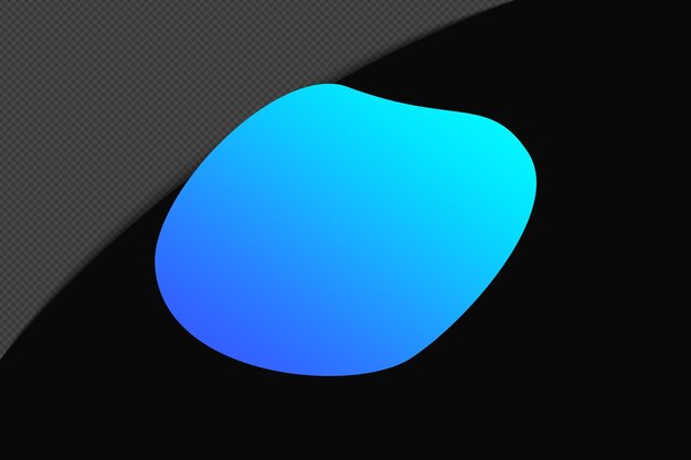 Elementos de gradiente de forma abstracta con plantilla de color azul diseño psd png