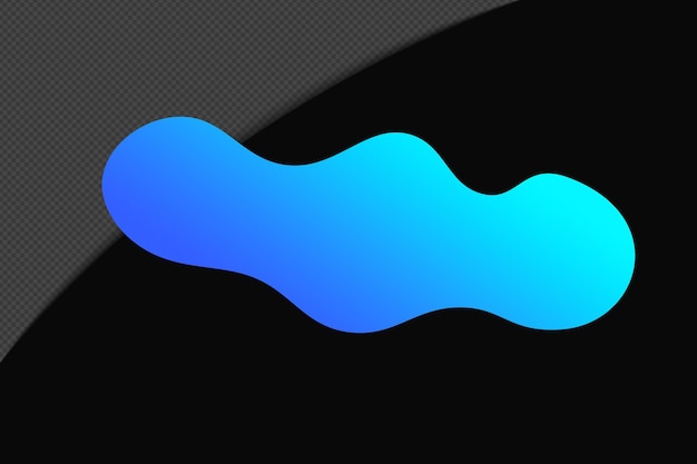 Elementos de gradiente de forma abstracta con plantilla de color azul diseño psd png