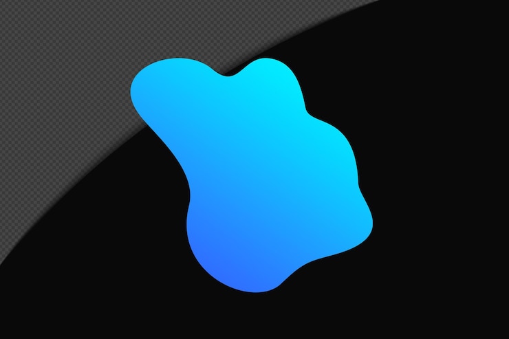 PSD elementos de gradiente de forma abstracta con plantilla de color azul diseño psd png