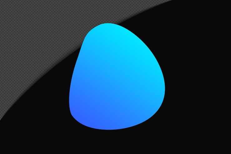 PSD elementos de gradiente de forma abstracta con plantilla de color azul diseño psd png