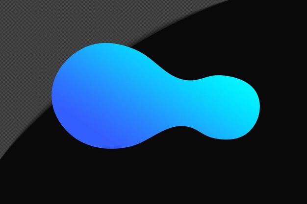 Elementos de gradiente de forma abstracta con plantilla de color azul diseño psd png