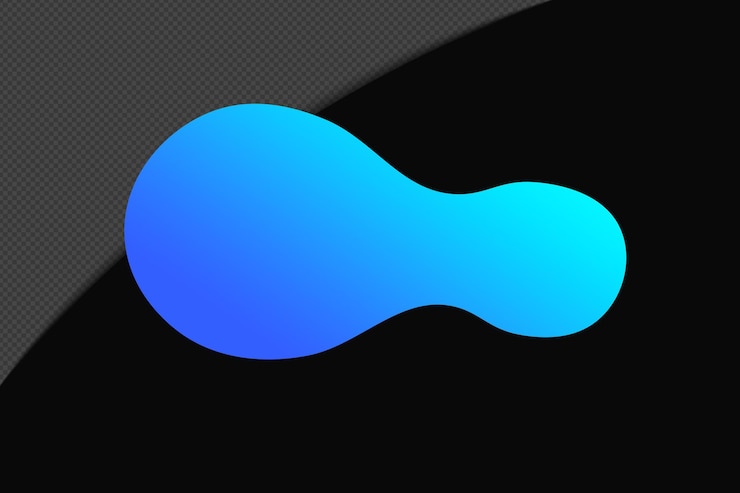 PSD elementos de gradiente de forma abstracta con plantilla de color azul diseño psd png