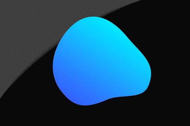 Elementos de gradiente de forma abstracta con plantilla de color azul diseño psd png