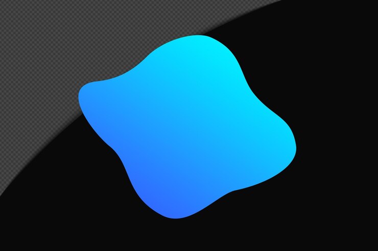 PSD elementos de gradiente de forma abstracta con plantilla de color azul diseño psd png