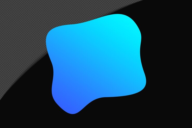PSD elementos de gradiente de forma abstracta con plantilla de color azul diseño psd png