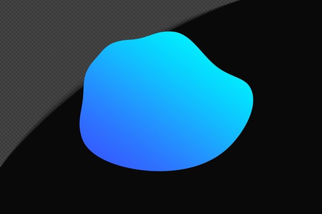 Elementos de gradiente de forma abstracta con plantilla de color azul diseño psd png