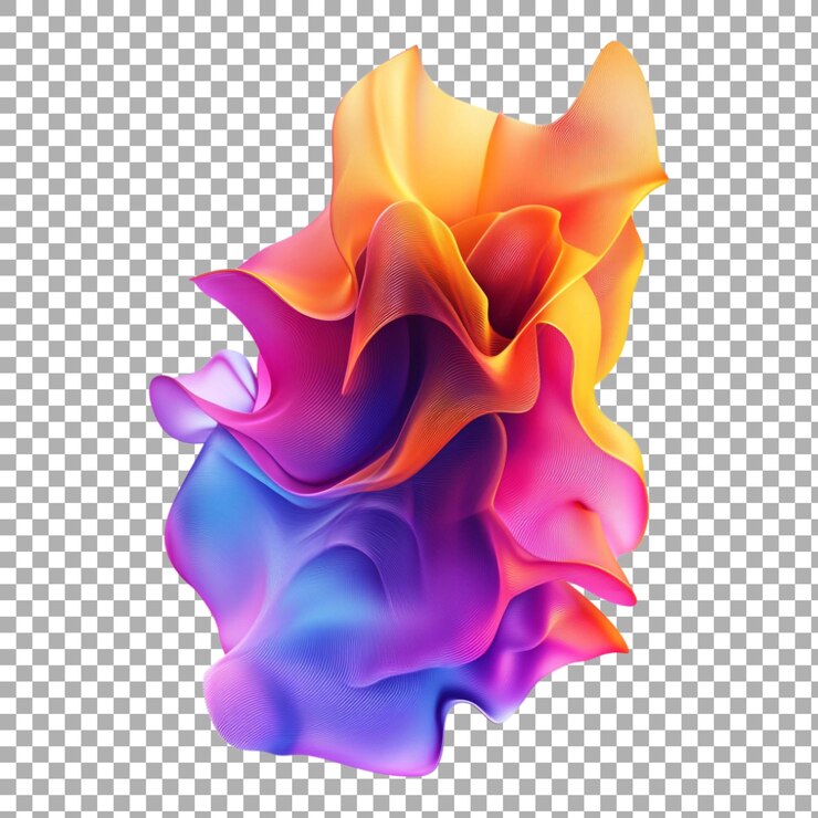 PSD elementos de gradiente de forma abstracta de png contra un fondo transparente