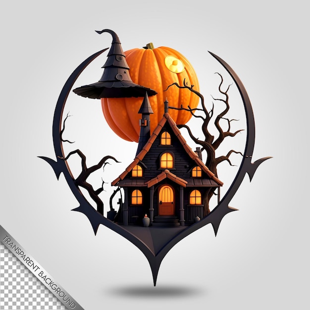 elementos de halloween fondo transparente