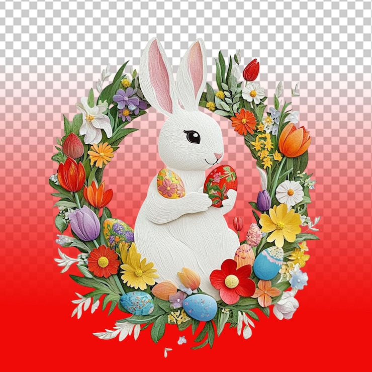 PSD los elementos de pascua son transparentes en png
