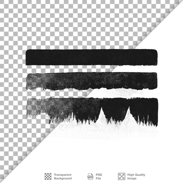Elementos de las pinceladas de tinta