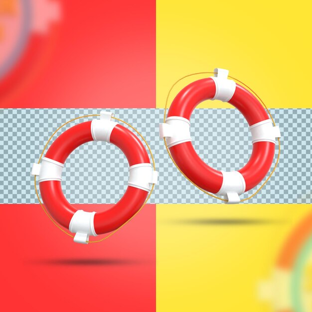 Elementos de verano en renderizado 3D