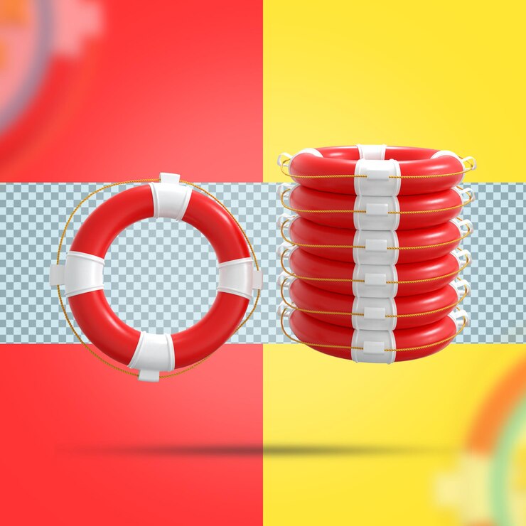 PSD elementos de verano en renderizado 3d